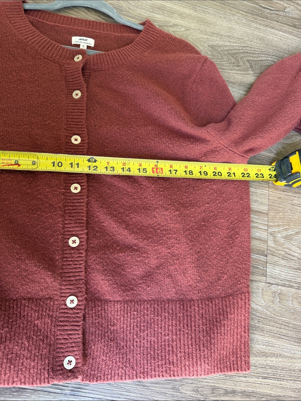 Aerie Cozy Button-Up Cardigan Wool Blend Sweater Size: XL - Picture 5 of 6